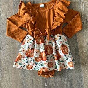 Amazon Kids Pumpkin Dress - Orange and White